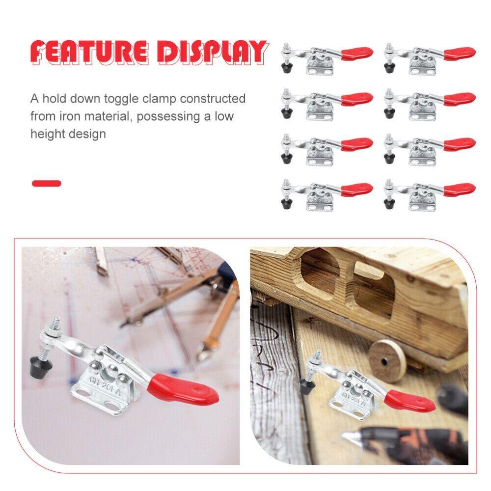 

8Pcs Durable Quick Release Hand Tool Toggle Clamp Heavy Duty Woodworking Fixture GH-201