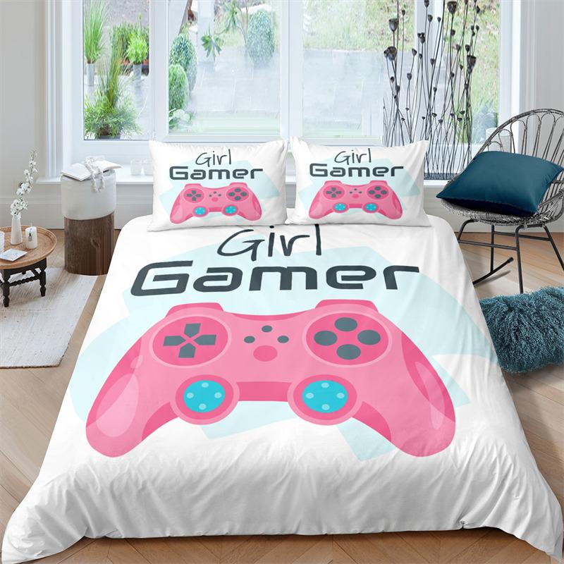 Boys Gamepad Duvet Cover Play Gamer Bedding Set Video Games Quilt Cover Twin King For Kids Teen Child Game Room Decor