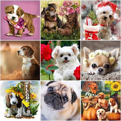 Diy Hund 5D Diamant Malerei volle Runde Mosaik Strass Tiere Diamant Stickerei handgemachte Geschenk Wand Kunst Home Decor