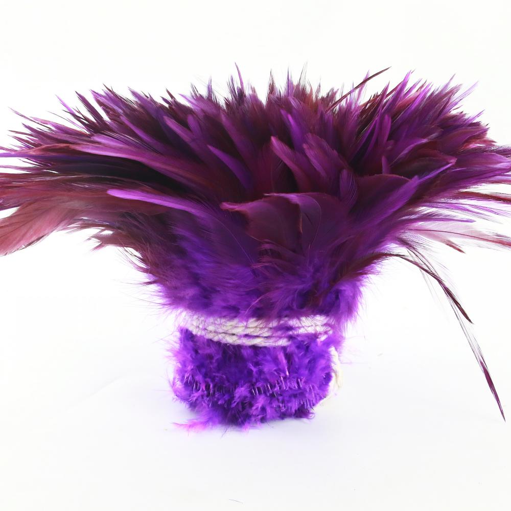 13 Color Natural Chicken 5-6 Inch Strip Strung Rooster Feathers for Craft Supply