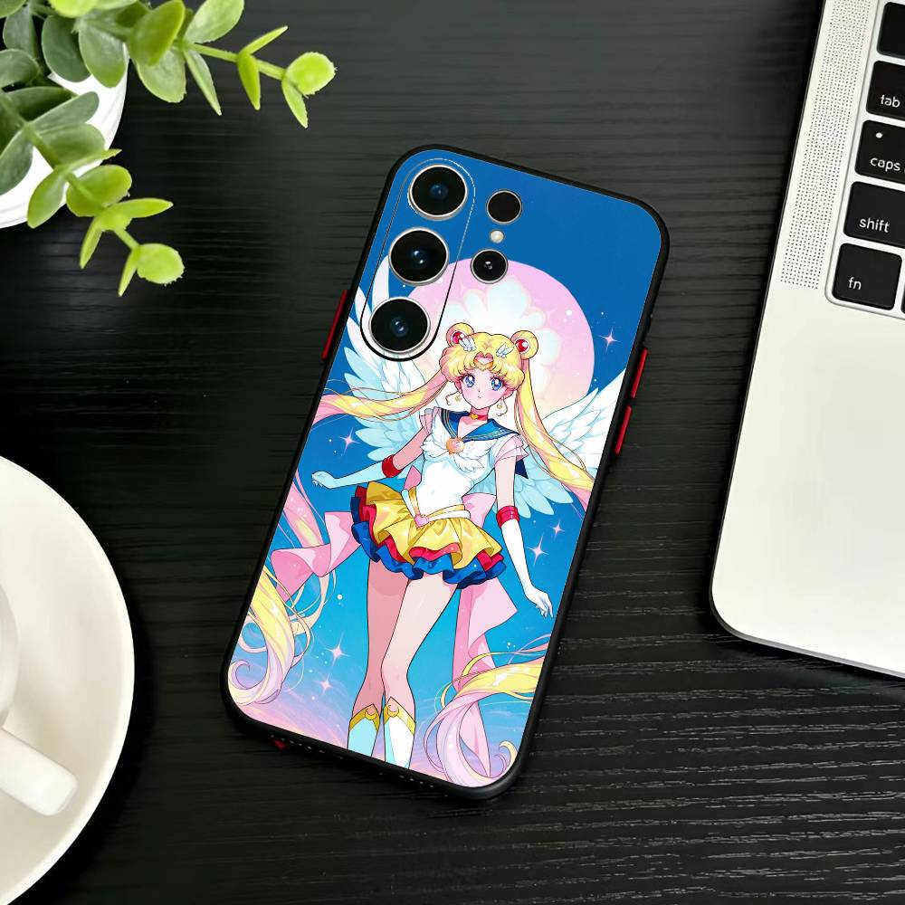 Cartoon D-Sailor M-Moons Handyhülle Für Samsung S26,S25,S24,S23,S22,S21,S20,S30,Ultra,Plus,Fe,Note,5G Schwarze Abdeckung