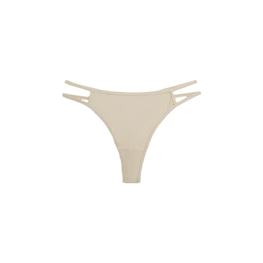 3 Pezzi Perizoma Donna Senza Cuciture Basso - Cavallo in Puro Cotone
