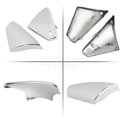 Chrome Motorcycle Battery Side Fairing Covers Frame Guard Protector For Kawasaki Vulcan VN900 Classic Custom 2006-2020