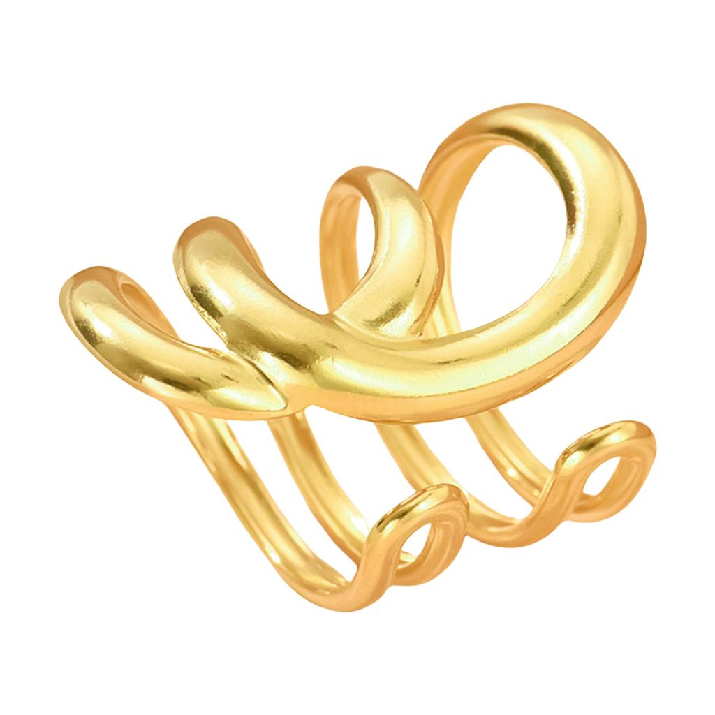 Elegant Hollow Rings Featuring Irregular Lines Fashionable Finger Rings Suitable for Dates Parties and Daily Outfits