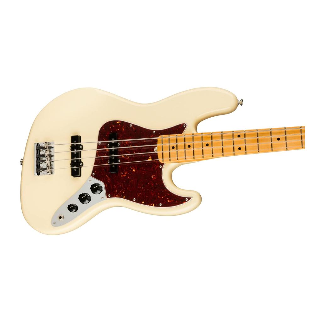 Fender Electric Bass American Professional II Jazz Maple Olympic White Bass®, Fingerboard,