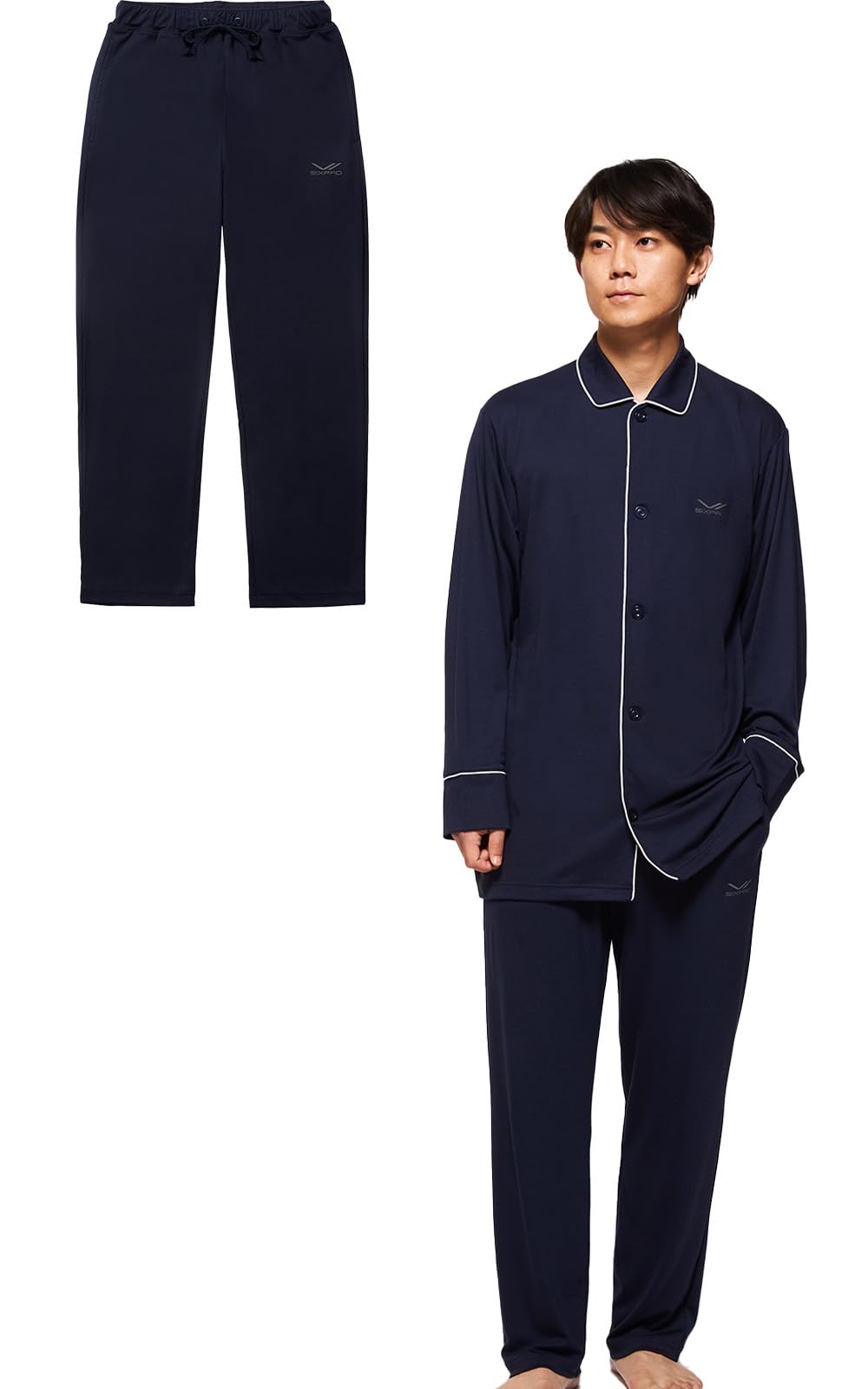 

Official Store Exclusive Sixpad Recovery Wear Sleep Long [SIXPAD] (Штаны (пижама), JP, Алфавит, L, (военно-морской флот))