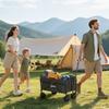 Wagon Foldable Hand Cart 360 degrees Garden Cart with Adjustable Handle Beach Cart up to 60 kg for Sport Shopping Black