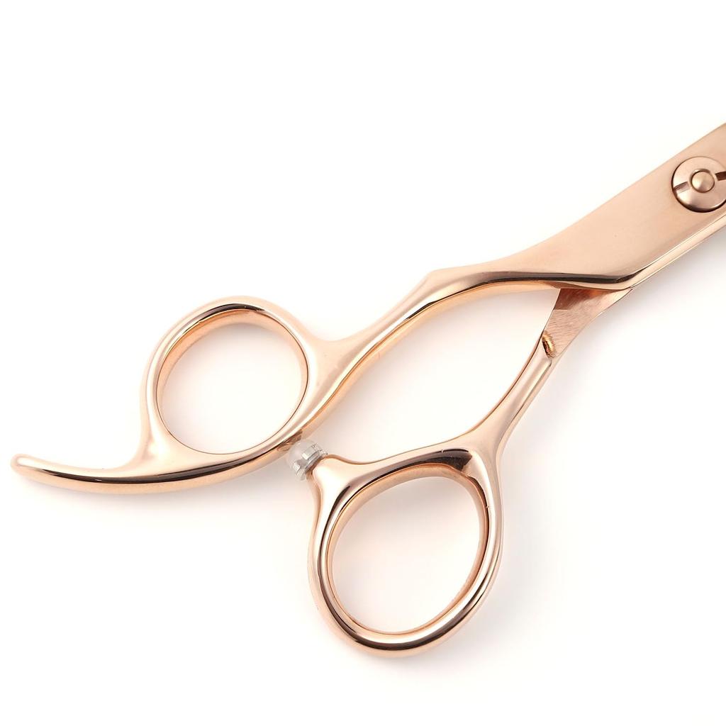 A Japanese Scissors Manufacturer Specializing In GTZ Pink Gold Titanium Scissors for Suitable for Hairdressers and DEEDS, (6.0 Inches) Left-handed