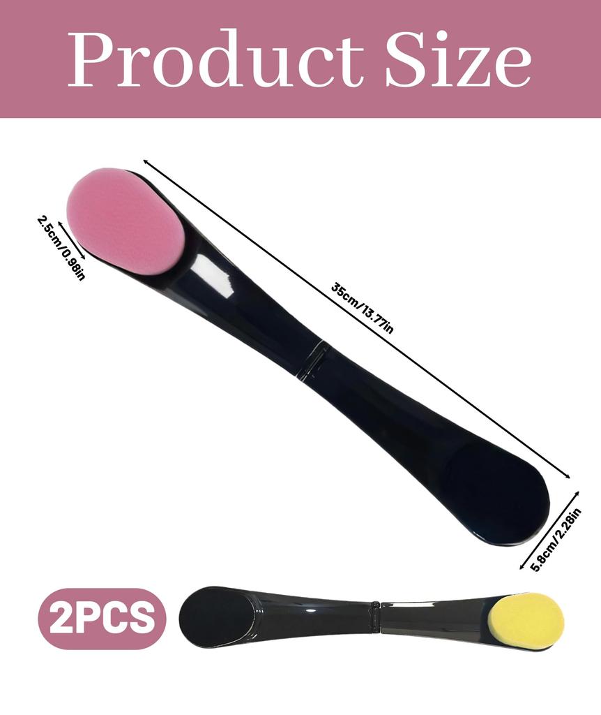 2PCS Lotion Applicator for Back, Applicator Brush, Folding Back Brush with Soft Bristles, Compact Design for Easy Storage, Ideal for Applying Lotio
