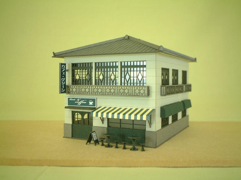 Sankei Scene Series Modern Cafe Paper Craft 1/87 MK05-04