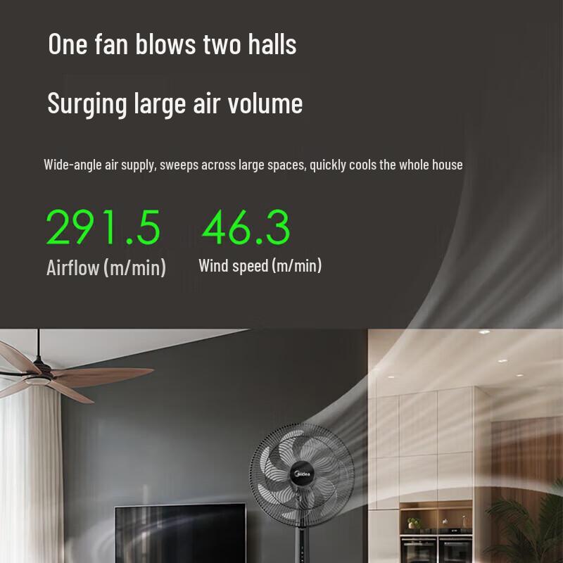 Midea Remote Control Pedestal Fan CN Plug (adapter Included)
