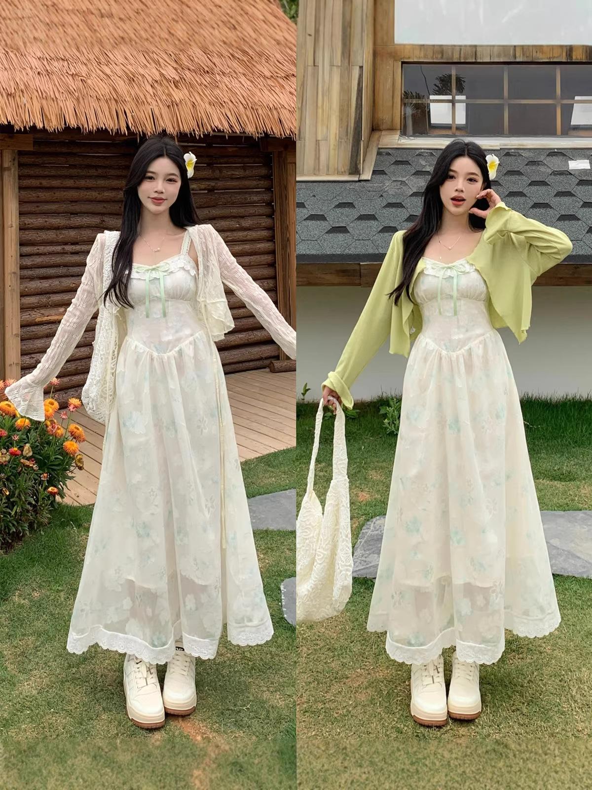 Plus Size Floral Lace-Up Summer Dress for Women XXXL