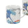 Kutani Ware Iwataya Pair of Mugs - Hokusai Wave Pattern K8-908