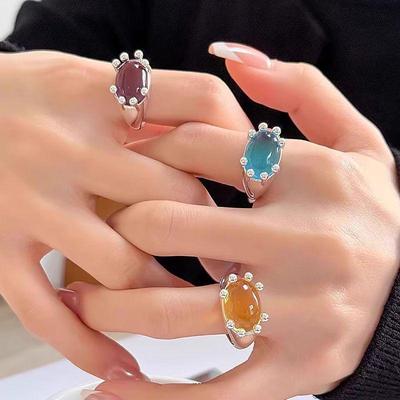 Women's High-End Retro Fashion Statement Ring - Spring/Summer New Color Collection