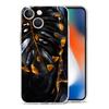 Black Gold marble tropic Luxury Transparent Phone Case For iPhone 15 14 13 12 11 Pro Max XS X XR SE 7 8 Plus Shockproof Cover