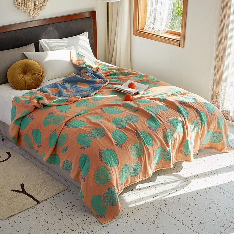 Pure Cotton Gauze Blanket - Four-Layer Single/Double Nap Blanket, Summer Air Conditioning Quilt