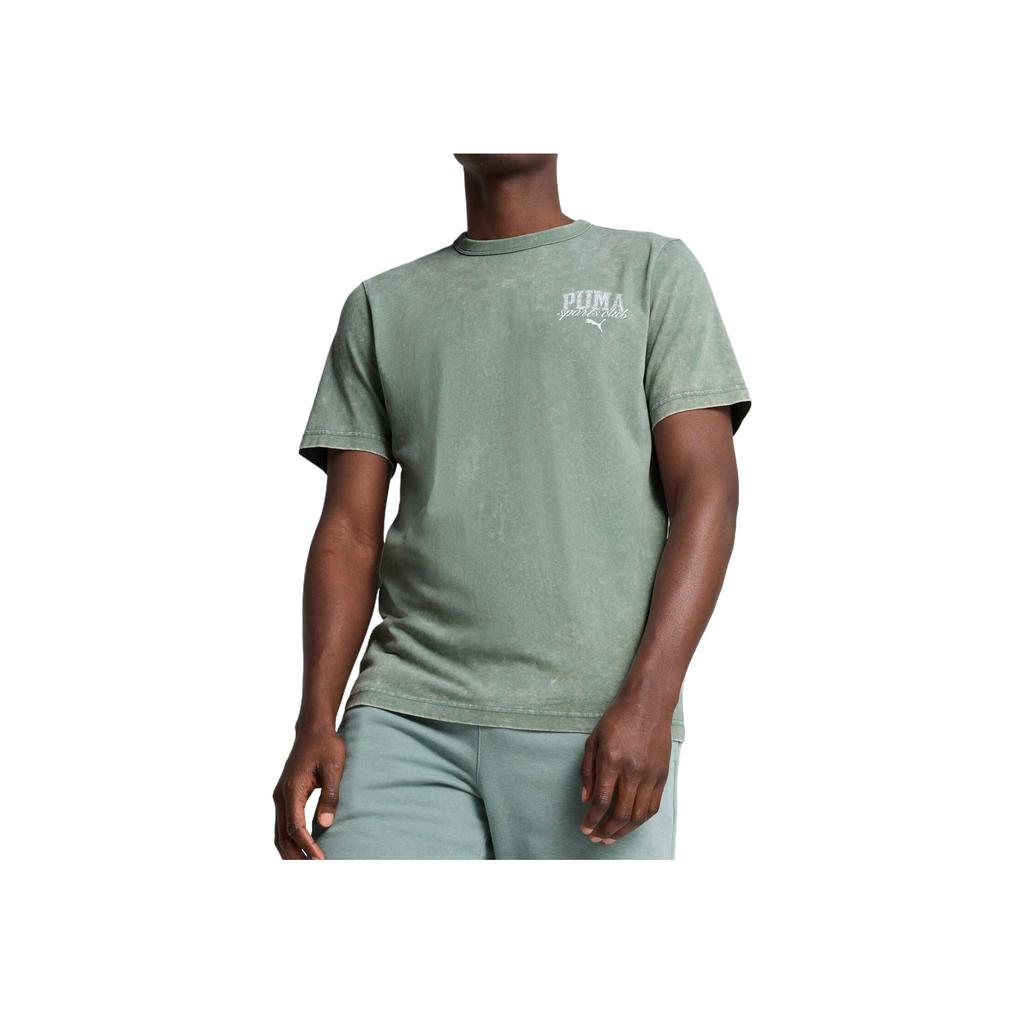 Puma Round Neck Comfortable Simple Casual Short Sleeve T-Shirt Men Tops Fog-Blue 687515-30