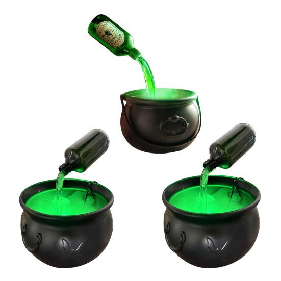 Yousheng DIY Floating Potion Set Halloween Decoration Witches Cauldron And Mist Maker Spooky Vintage Black Bowl for Hocus Pocus Party Decor Home