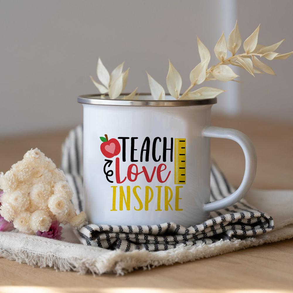 Ich bin ein Lehrer Was ist deine Superkraft Lehrer Kaffee Tee Tasse Lehrer Wertschätzung Geschenk Liebe Lehren Inspirieren Lehrer Emaille Tasse