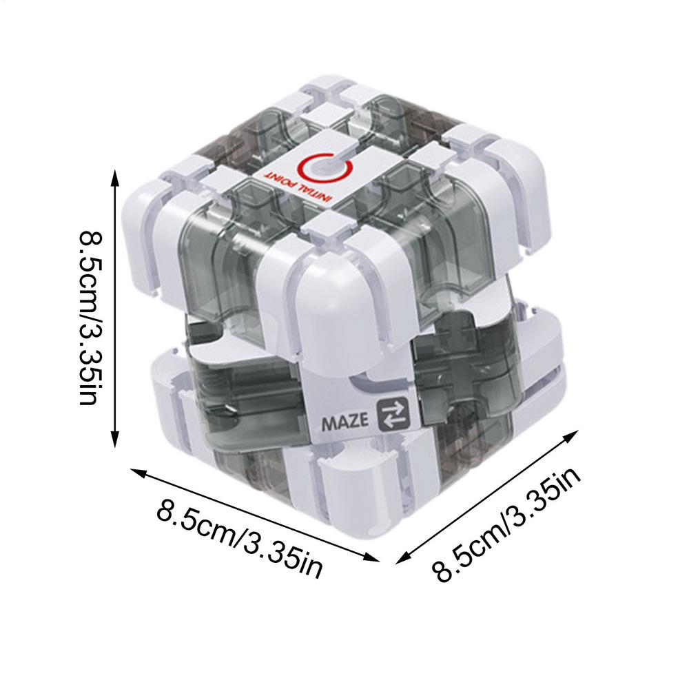 

3D Maze Cube Puzzle - Brain Training & Sensory Fidget Toy for Kids & Adults - Birthday Party Favor, Stocking Stuffers білий