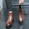 אופנה מגפי קרסול לגברים מגפי צ'לסי באיכות גבוהה לגברים בריטניה אוקספורד מגפי קרסול לגברים נעלי קאובוי חברתיות גבר טרנד