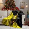 Kairat Golden Emblem Design Throws Blanket Flannel Blankets Plush for Couch Bed Gifts for Men Women Travel picnic blanket Christmas fan gifts