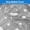 Universal Baby Car Seat Cover Soft Flannel Baby Basket Cover with Breathable Mesh Window Baby Stroller Cover for Newborn Infant