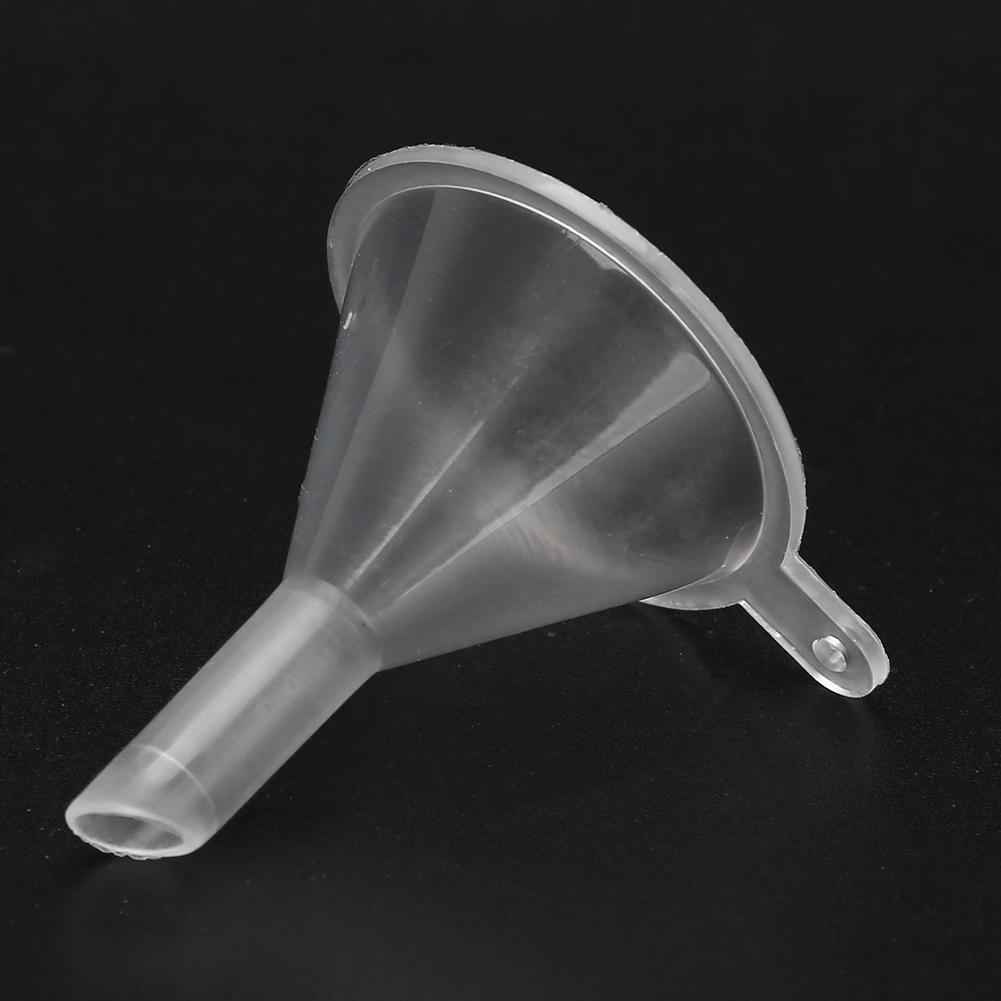 100pcs Small Clear Plastic Funnels Empty Bottle Filling Tools for Cosmetic Liquids Perfume