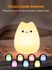 Portable Silicone Pat Night Light 2025 New 3 Brightness Rechargeable 1200mAh ABS for Baby Nursery Home Travel Reading Bedside