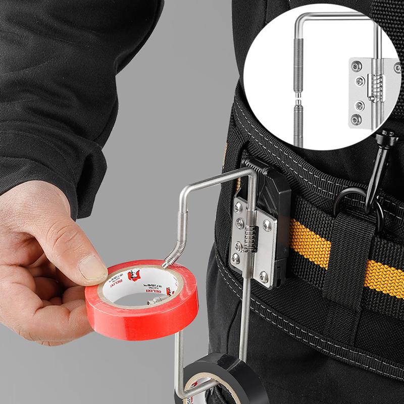 Universal Adhesive Tape Storage Hooks Water Electrician Adhesive Tape Waist Organizer Quick Hanging Portable Metal Tool Buckle