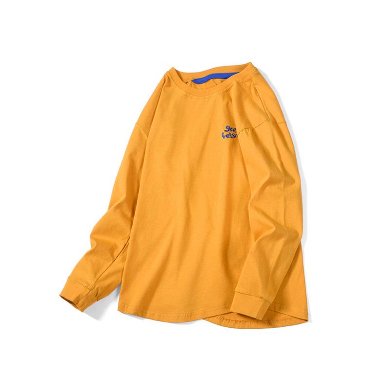 Topuri cu mânecă lungă, de culoare uni, stil coreean, pentru băieți, pentru primăvară și toamnă