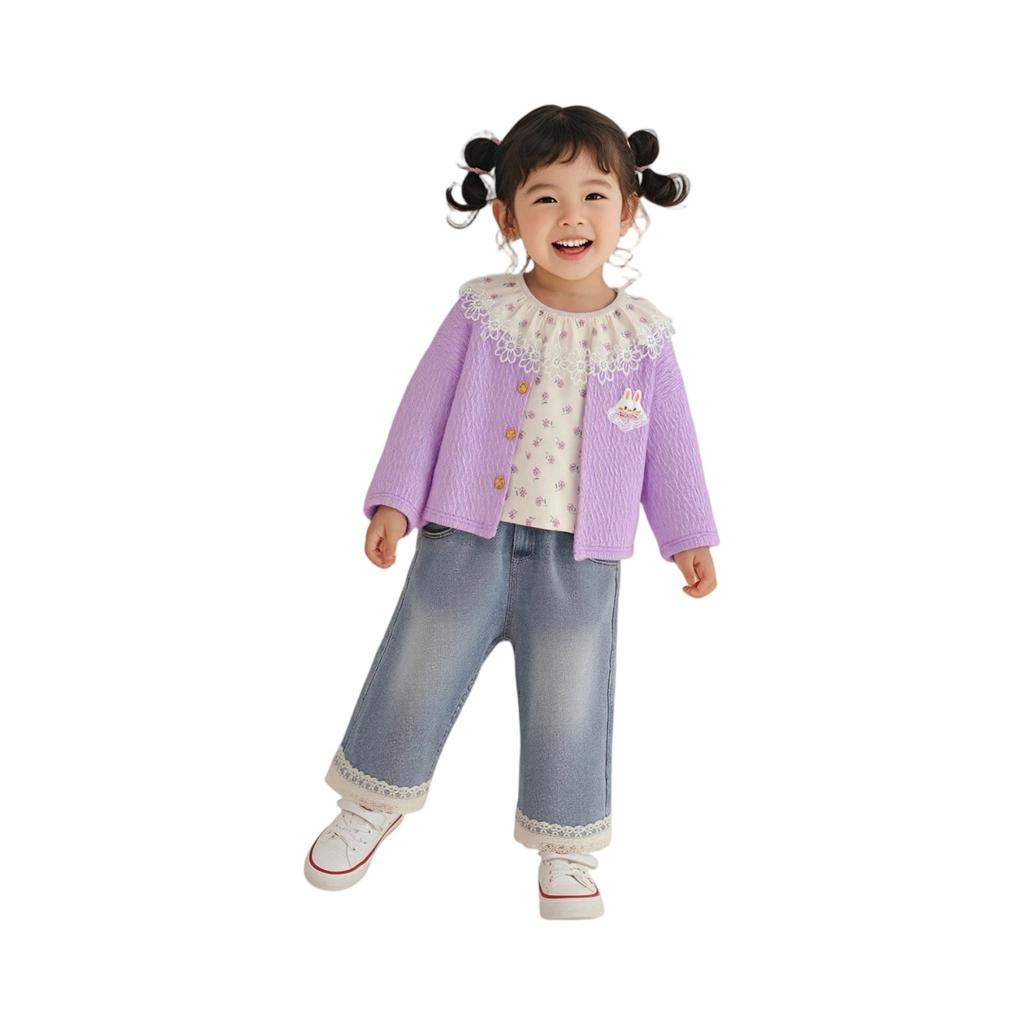 Kids Casual Long-Sleeve Set, Comfortable Daily Wear Outfits