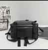 Trendy Men's PU Leather Backpack - Korean Style, Solid Color, for College Students