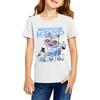 Fashionable Round Neck Short Sleeve Work Clothes Printed Tops For KID Summer Tops