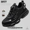 Men's Rotating Buttons Indestructible Work Boots Safety Shoes Steel Toe Shoe Anti-smash Puncture-Resistant Biker Protective Boot