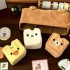 Rilakkuma Cute Japanese Cartoon Plush Divided Desktop Storage Box For Jewelry Stationery Small Items Home Office Desk Organizer