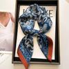 New silk scarf women's fashion versatile sense 70 square scarf neck protection scarf spring and autumn retro scarf tied bag