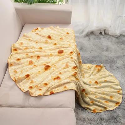 Funny Round Corn Tortilla Blanket Soft Warm Throw Blanket for Sofa Office  Bed Camping Traveling Flannel Blankets Food Blankets for Adults