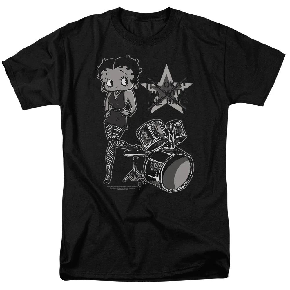 Betty Boop - With The Band - Unisex Short Sleeve Children s T-shirt - Black 110