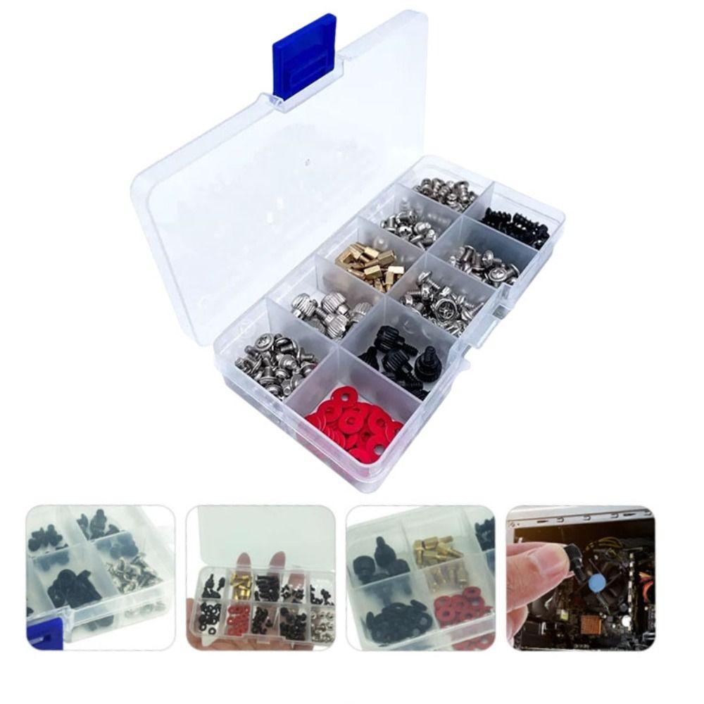 228pcs Computer Repair Screw Assortment Kit Nickel Plating Hardware Tools Bolt Assortment Kit High Hardness Antioxidant