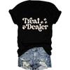 Hundeliebhaber Shirts für Damen Süßes Pfoten Herz Liebe Print T-Shirt Hundemama Kurzarm Tee Tops