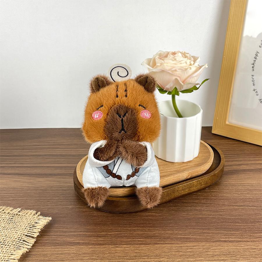 Captivating Plush Capybara Keychain Doll With Short Fur Perfect For Kids Adults And