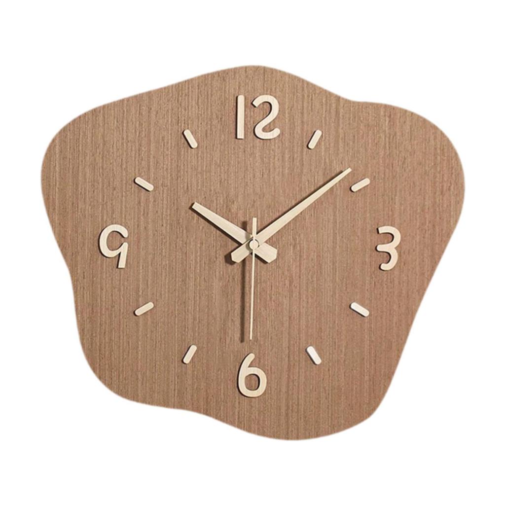 Wall Clock Irregular Clock Hanging Ornament Wall Decor for Dining Room Apartment