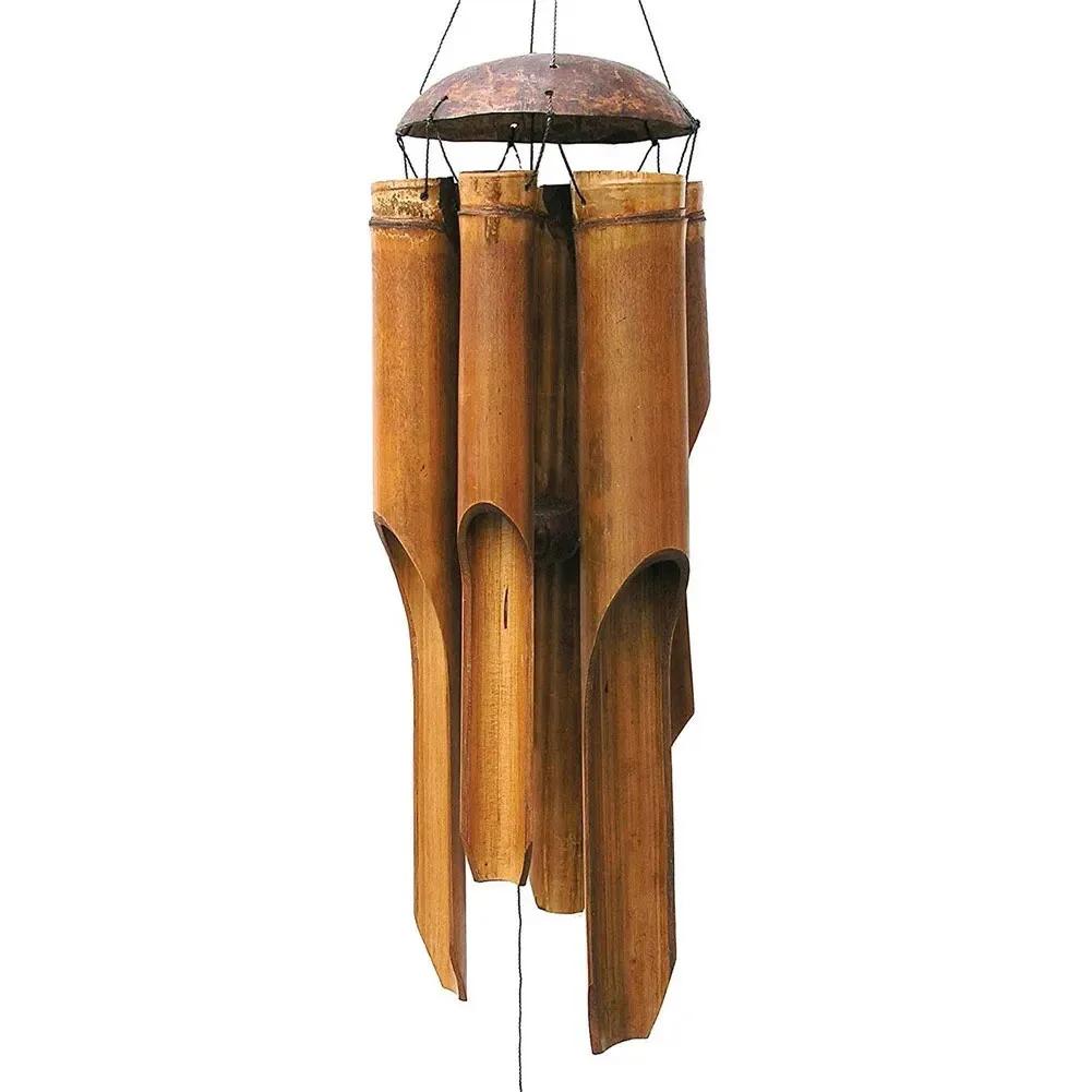 Coconut Shell Wind Chimes Unique for Nature Lovers Handmade Craft for Home Decor Producing Gentle Musical Tones
