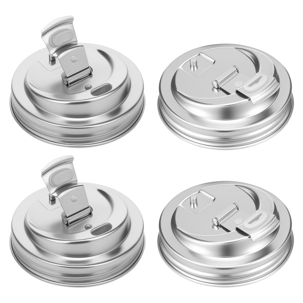 2/4 Stück Einmachglasdeckel 304 Edelstahl Einmachglasdeckel Wiederverwendbar Weithals Einmachgläser Deckel für Zuhause Camping Küchenzubehör