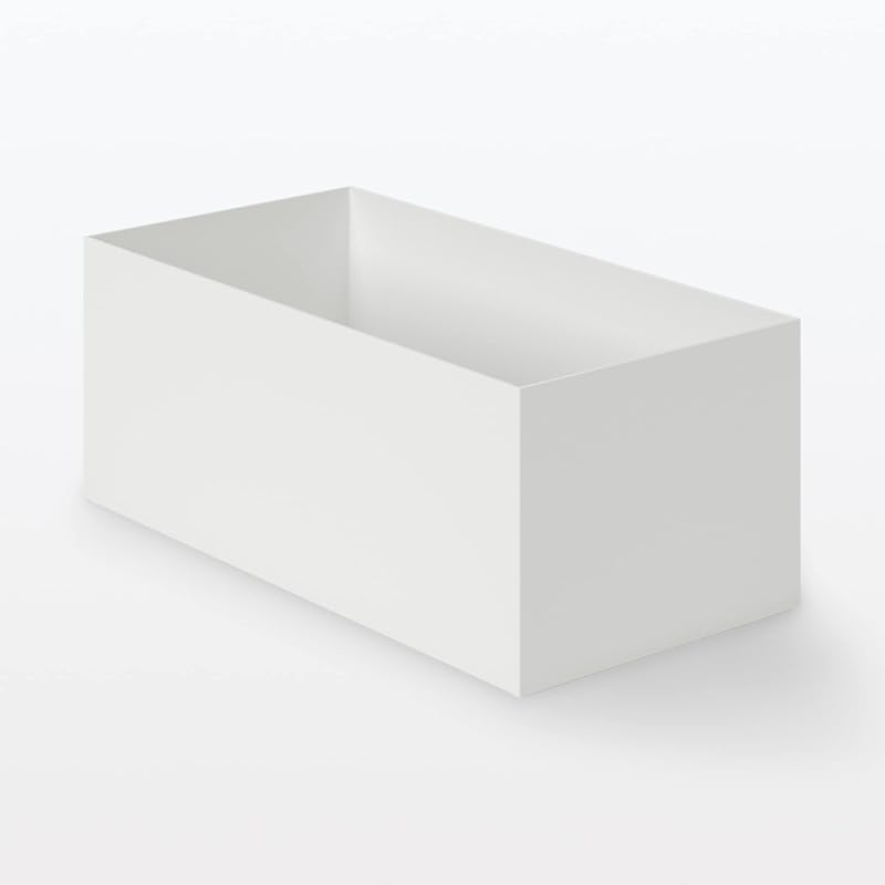 MUJI Recycled Polypropylene File Box - Standard Type - Wide - 1/2 - White Gray, Approx. W15 x D32 x H12cm, 83904395