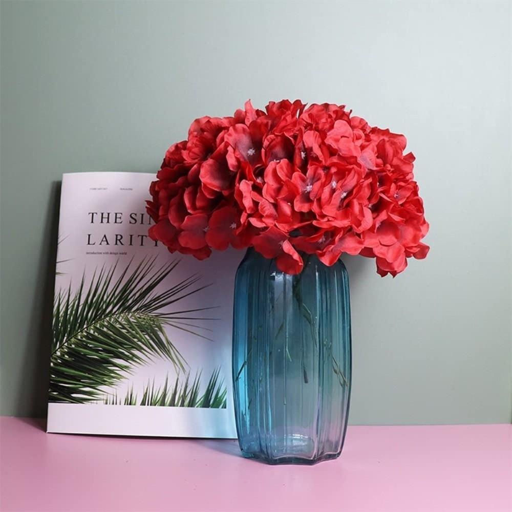 With Stem Hydrangea Dyed Edged Chrysanthemum New Fake Flower Ball  Photography Props