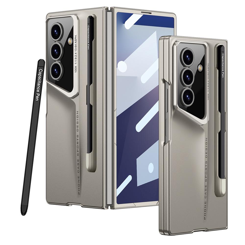 GKK For Samsung Galaxy Z Fold7 5G Case with Stylus PC+Tempered Glass Slim Phone Cover