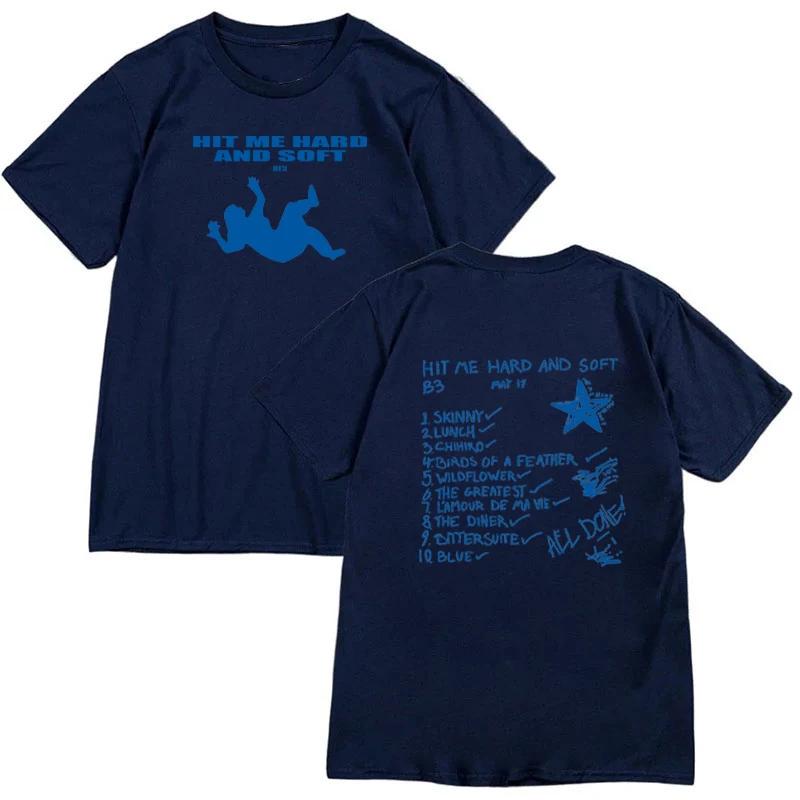 Billie Hit Me Hard and Soft Printed T-Shirt Men's Women's Summer Harajuku O-Neck Cotton European Size Casual Summer Top