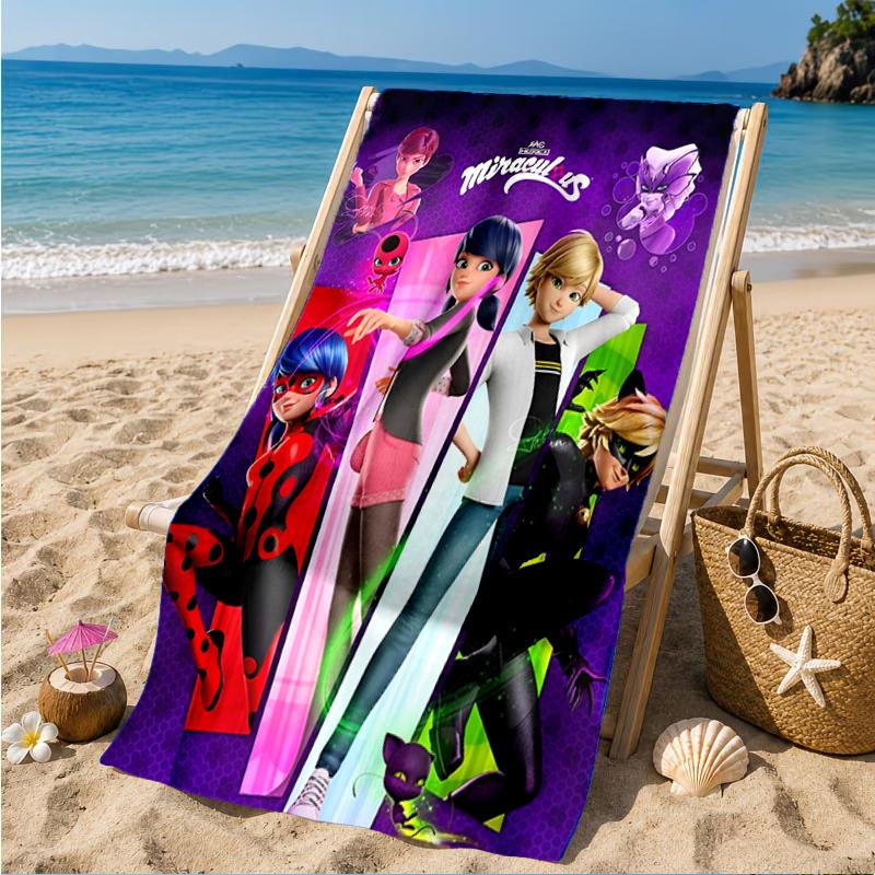Ladybug Magic Adventure Beach Towel, Super Soft Microfiber, Perfect Gift for Her/Him, Birthday, for Pool, Beach, Travel, Decor Beach Party